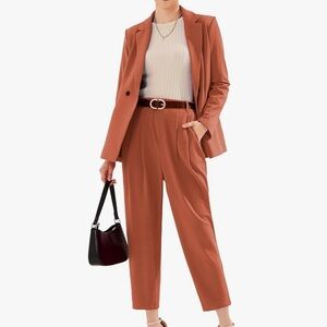 Elegant Terracotta Women's Suit